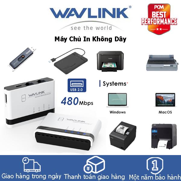  WAVLINK Máy Chủ In Không Dây - Giải Pháp In Wi-Fi Cho Mọi Thiết Bị | Tương Thích Windows Mac Điện Thoại | Kết Nối USB & LAN Ổn Định 