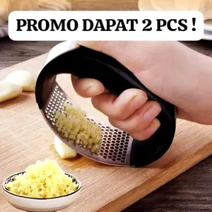 Alat PENGHANCUR / Pengerus Bawang Putih Stainless Steel dengan Ganggang Hitam
