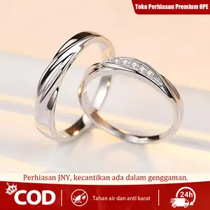 Sepasang Cincin Pasangan Moebius S925 – Ukuran Dapat Disesuaikan, Tidak Pudar, Cocok untuk Lamaran, Pernikahan & Anniversary​