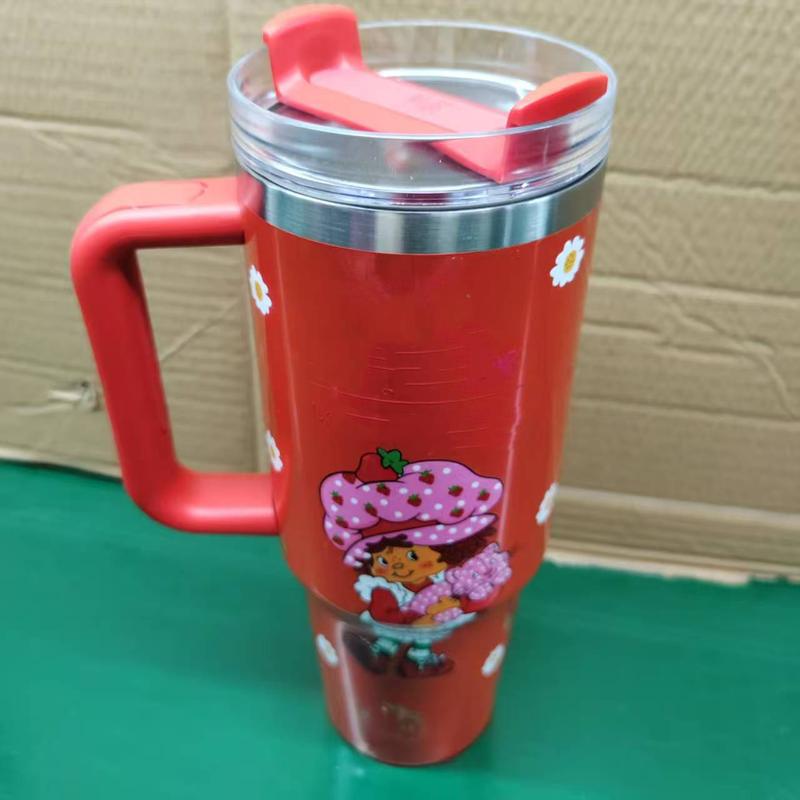 Product Introduction of New car thermos 304 stainless steel straw high-quality 40oz water cup large-capacity ice cup 1