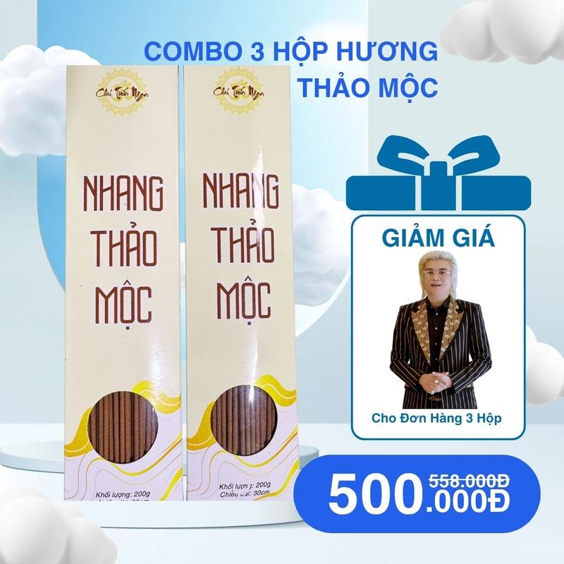 Combo 3 Hộp Nhang Thảo Mộc Chú Tiến Ngạn – Mùi Thơm Dịu Ít Khói Dùng Hằng Ngày