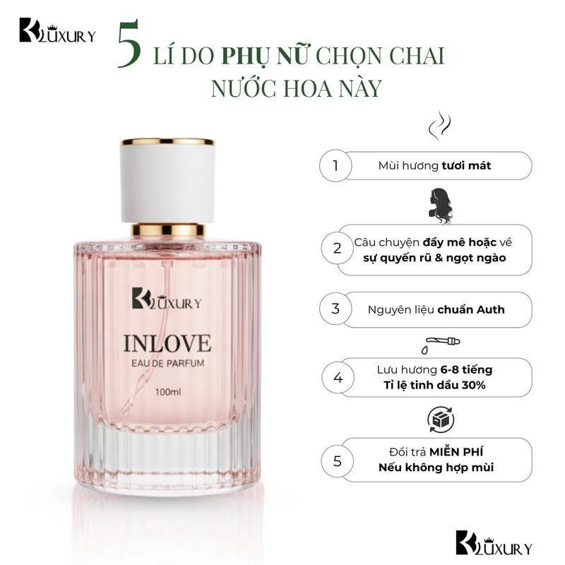  Nước Hoa Nữ BK LUXURY IN LOVE CŨ 100ml 