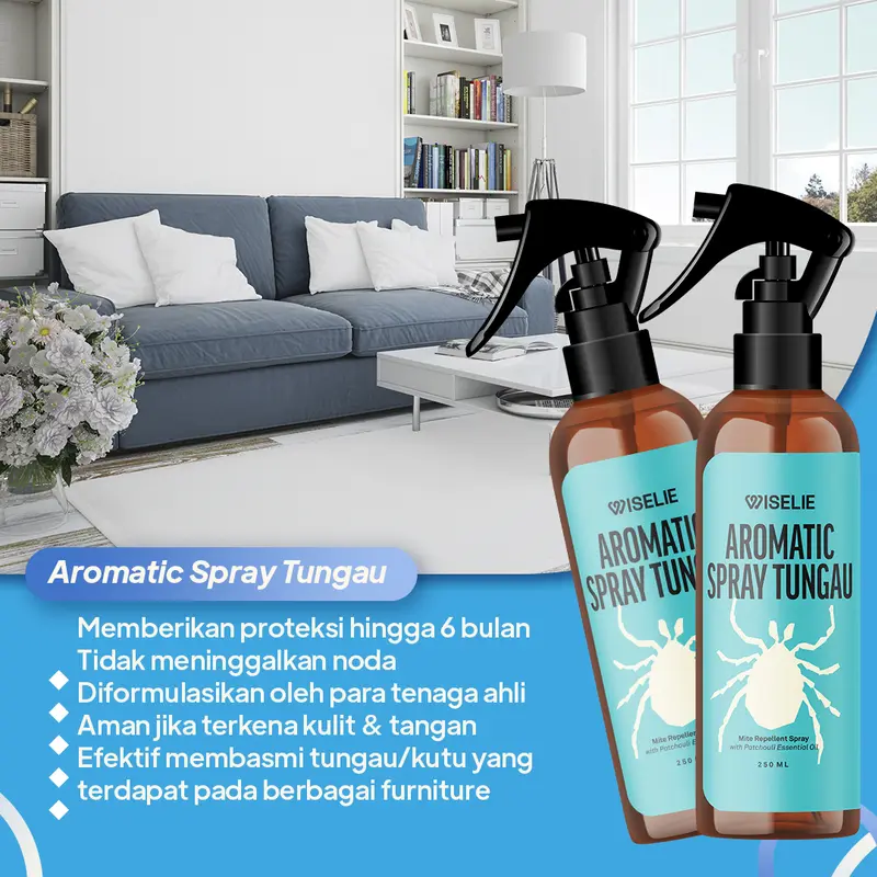 Wiselie Aromatic Spray Cairan pengusir Tungau kasur Dijamin Ampuh 100% Merah Cairan Pengusir 3