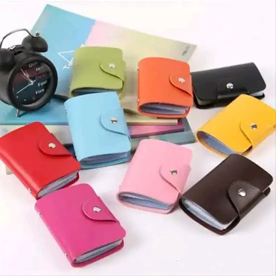 Dompet Kartu Kancing Polos 24 Slot Kartu Kulit 1