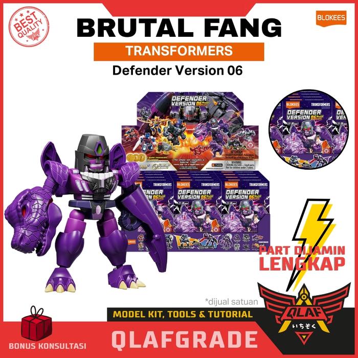 Gambar Blokees Brutal Fang TRANSFORMERS Defender Version 06 - Blind Box model kit action figure mainan robot - 1 Pcs dari Wahkhilaf Kota Surabaya Tokopedia