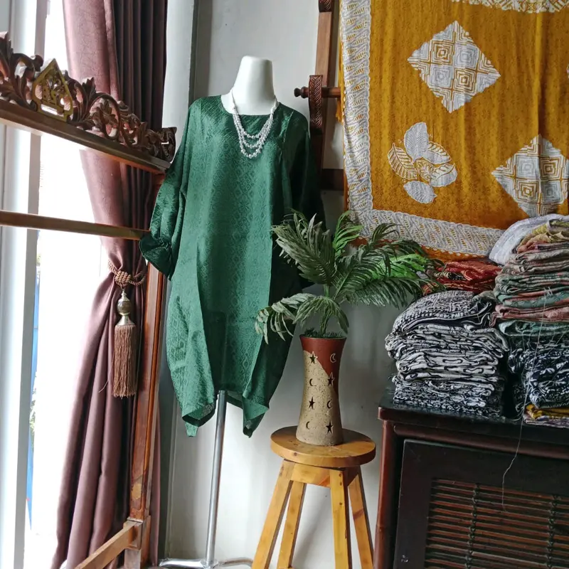 Atasan Blus Kaftan Raya Lebaran Wanita Muslim Tunik Azkiya By BSC.Etnik 5