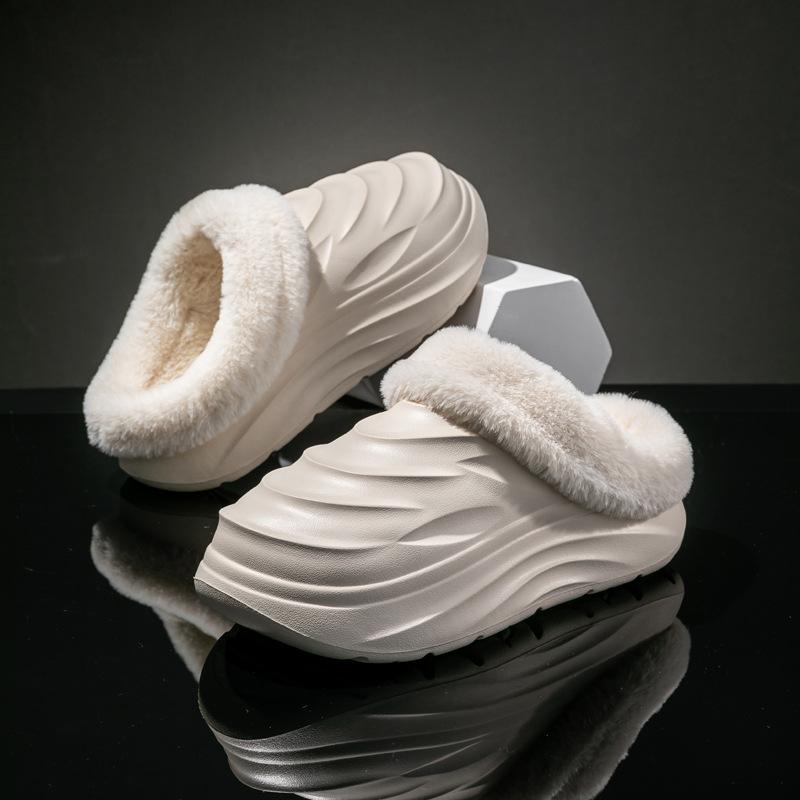 Broken Cocoon Couple Cotton Slippers Casual Non-Slip Thick Bottom Home Thickened Warm Slippers Outer Wear 2024 Plush Slippers 8