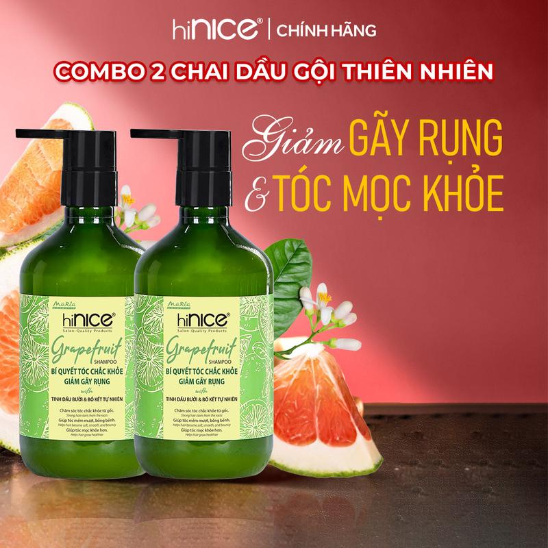 Combo 2 Chai Dầu Gội Thiên Nhiên hiNICE Shampoo Hỗ Trợ Cải Thiện Các Tình Trạng Về Tóc & Da Đầu