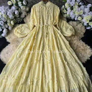 RUBIANA ~NEW LAUNCH! KenjiCollection Gamis Bahan Katun Rubia Premium Kancing Mutiara Mewah & Kekinian by GoldyGhatbiyya Fashion Muslim Premium Gamis Lebaran 2026