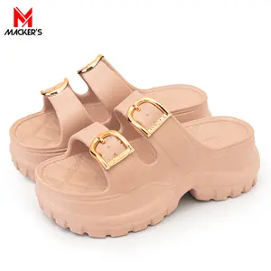 [MACKER'S]  2508 Sandal Karet Wanita Model Tali Gesper Terbaru Sandal Flat Wanita Tinggi Ringan Premium Quality Anti Slip Sendal