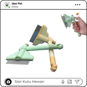 IDEN PET Sisir Serit Kucing Anti Kutu Sisir Grooming Bulu Anjing Cat Dog Flea Comb