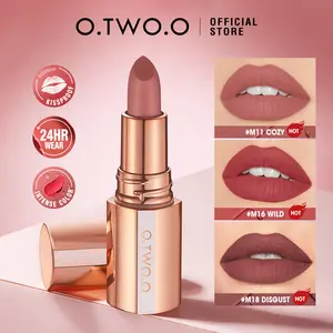 【LIVE】O.TWO.O Long-lasting (Need to Wait For Drying)Velvety Mist Texture Lock-in Makeup Technology Misty Kiss Lock Color Matte Lipstick Kosmetik Glaze