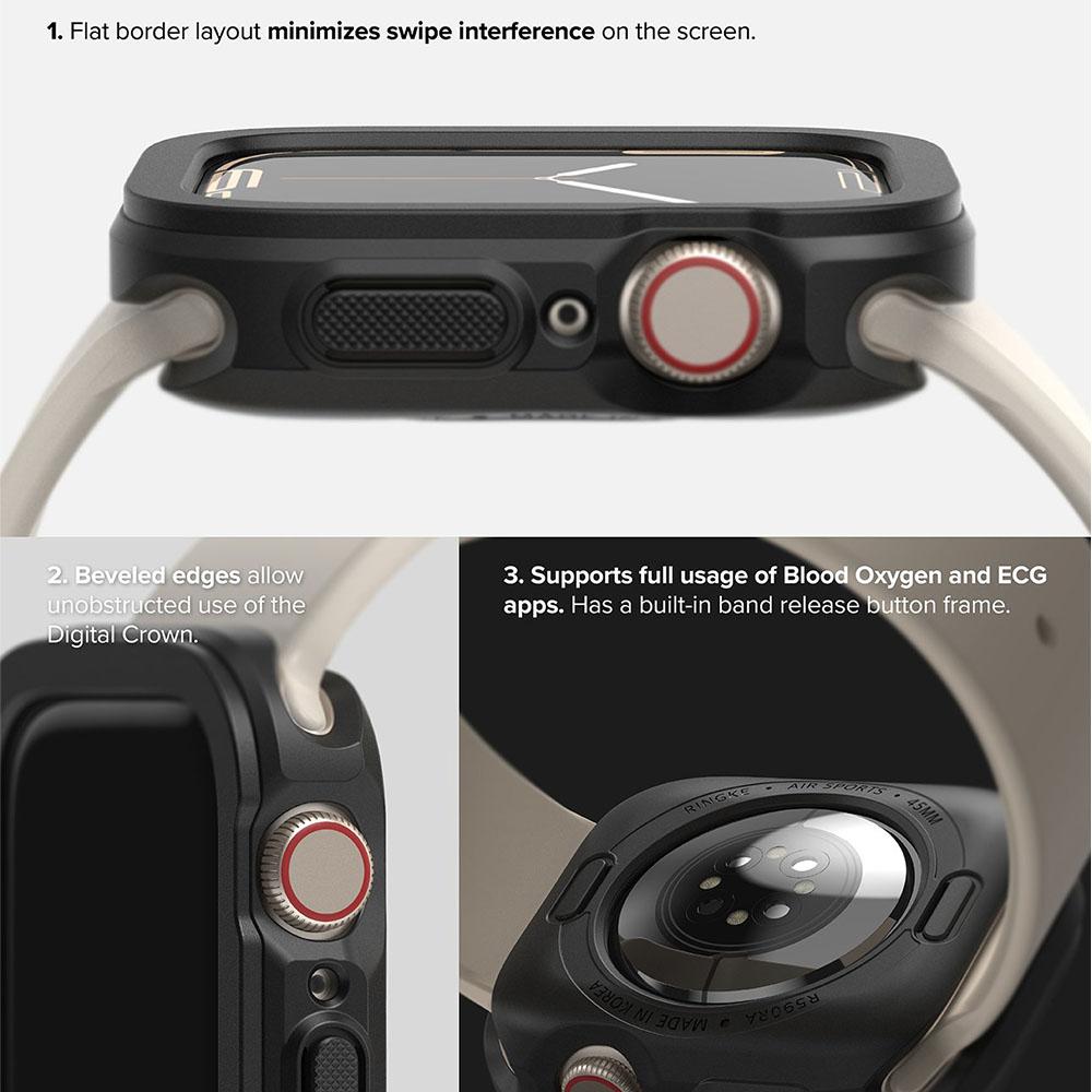 Case Apple Watch 9/8/7/SE 2 45/44/41/40mm Ringke Air Sport Soft Casing