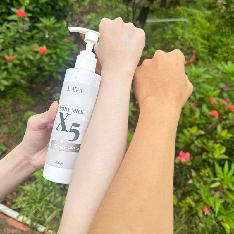 Kem Body MILK X5 Hủ 200g Hỗ Trợ Dưỡng Sáng Da Chống Nắng Dưỡng Ẩm Makeup Mờ Thâm - Giấy Kiểm Định Chất Lượng Sản Phẩm Đạt Chuẩn - LAVA VN