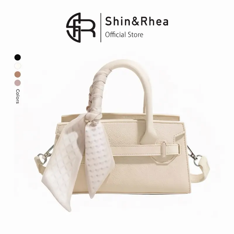 [Tặng Khăn Lụa Ngẫu Nhiên] Túi Xách Nữ túi cầm tay đeo chéo da PU sần hạt gạo đi chơi đi cafe đi tiệc Shin&Rhea3