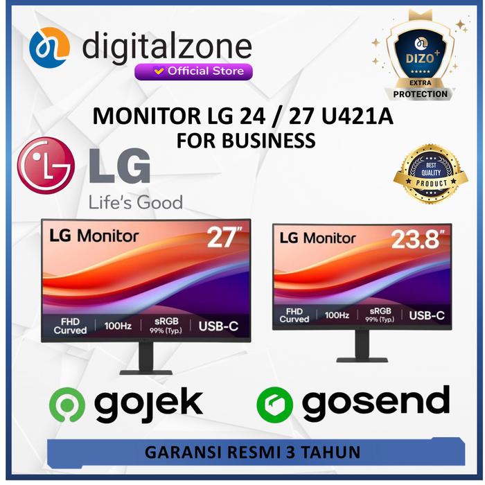 Gambar LED Curved Monitor LG FHD 24U421A-B - 27U421A-B 100hz USB-C - NO, 24 U421 A dari Digitalzone Tangcity Kota Tangerang Tokopedia