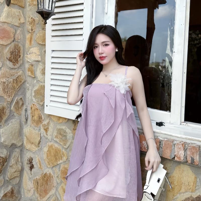 BYBYPIL - [FREESZ] - VIOLET- Đầm babydoll linen tiểu thư công chúa đi tiệc hẹn hò đi chơi thoải mái sang trọng 8