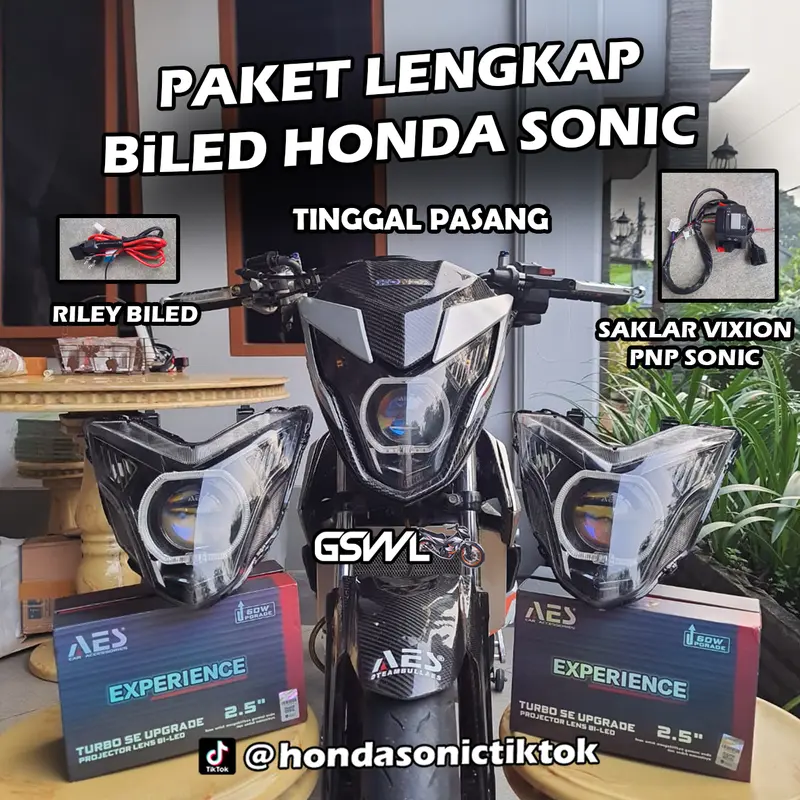 Biled Honda Sonic 150R - Tinggal Pasang! Lampu Motor 0