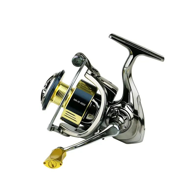 Cuộn câu cá, TZELURE, Dòng MK-lll, Vòng bi 6 + 1, Tỷ lệ tốc độ 5.2: 1, Lực hãm 6-8kg, Cuộn câu khắc kim loại, Tay cầm khắc kim loại, Vòng bi kín đôi, Có sẵn trong các kích cỡ 1000-4000 2