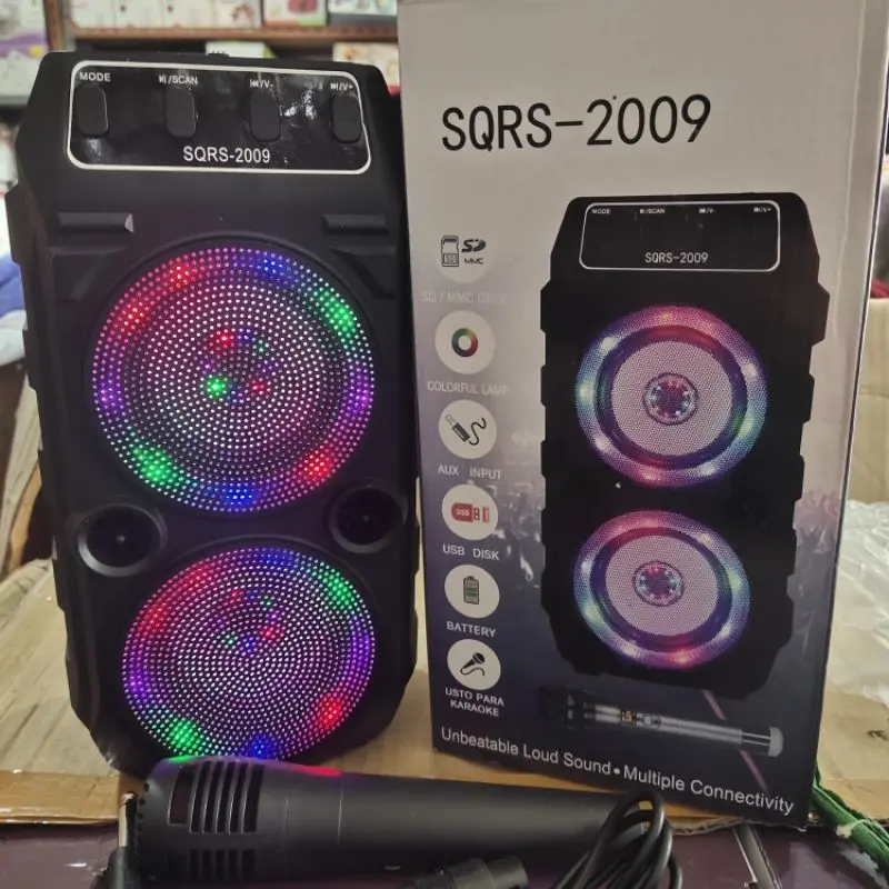 COD SPEAKER MINI KARAOKE TINGKAT SQRS-2009 SUPER BASS FREE MIC 5