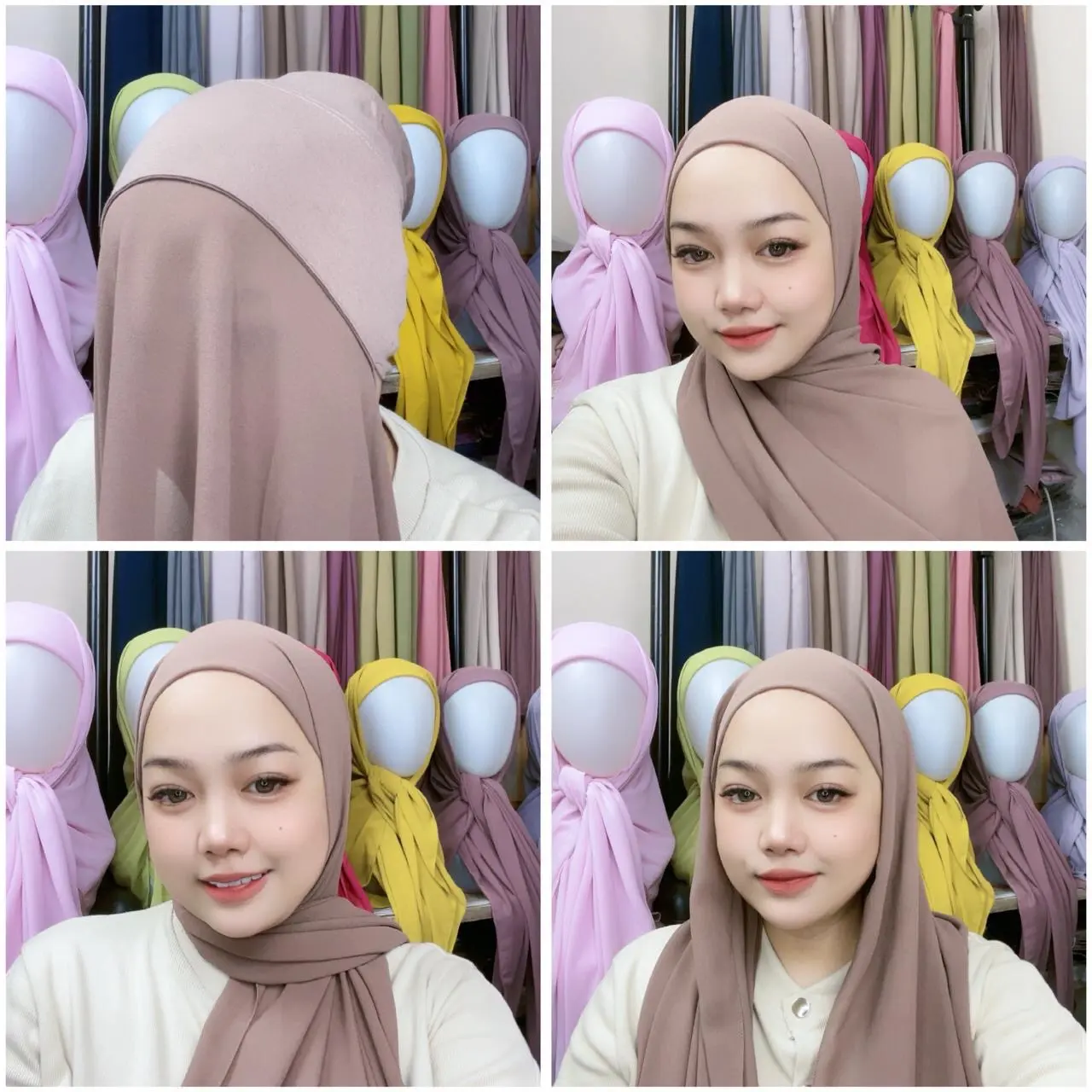 Pashmina Inner Cerruty Babydoll Premium || Hijab daily || Hijab Trendy Bisnis Transparent