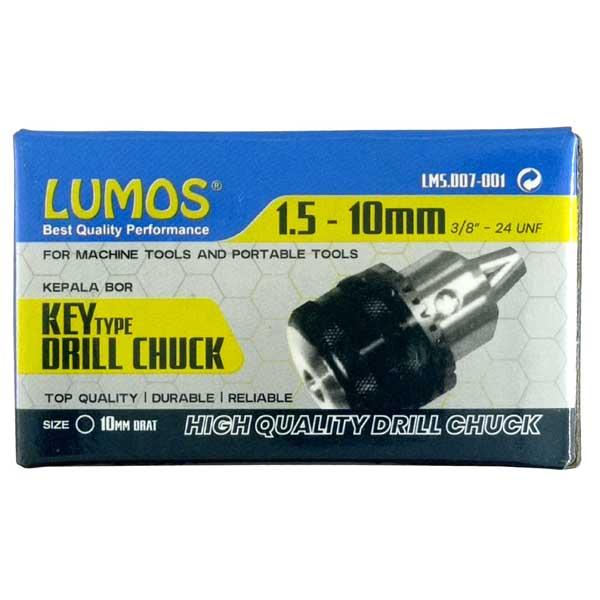 Kepala Mesin Bor LUMOS 10 MM & 13 MM Drat Key Set Drill Chuck - 10 MM 3/8" 2