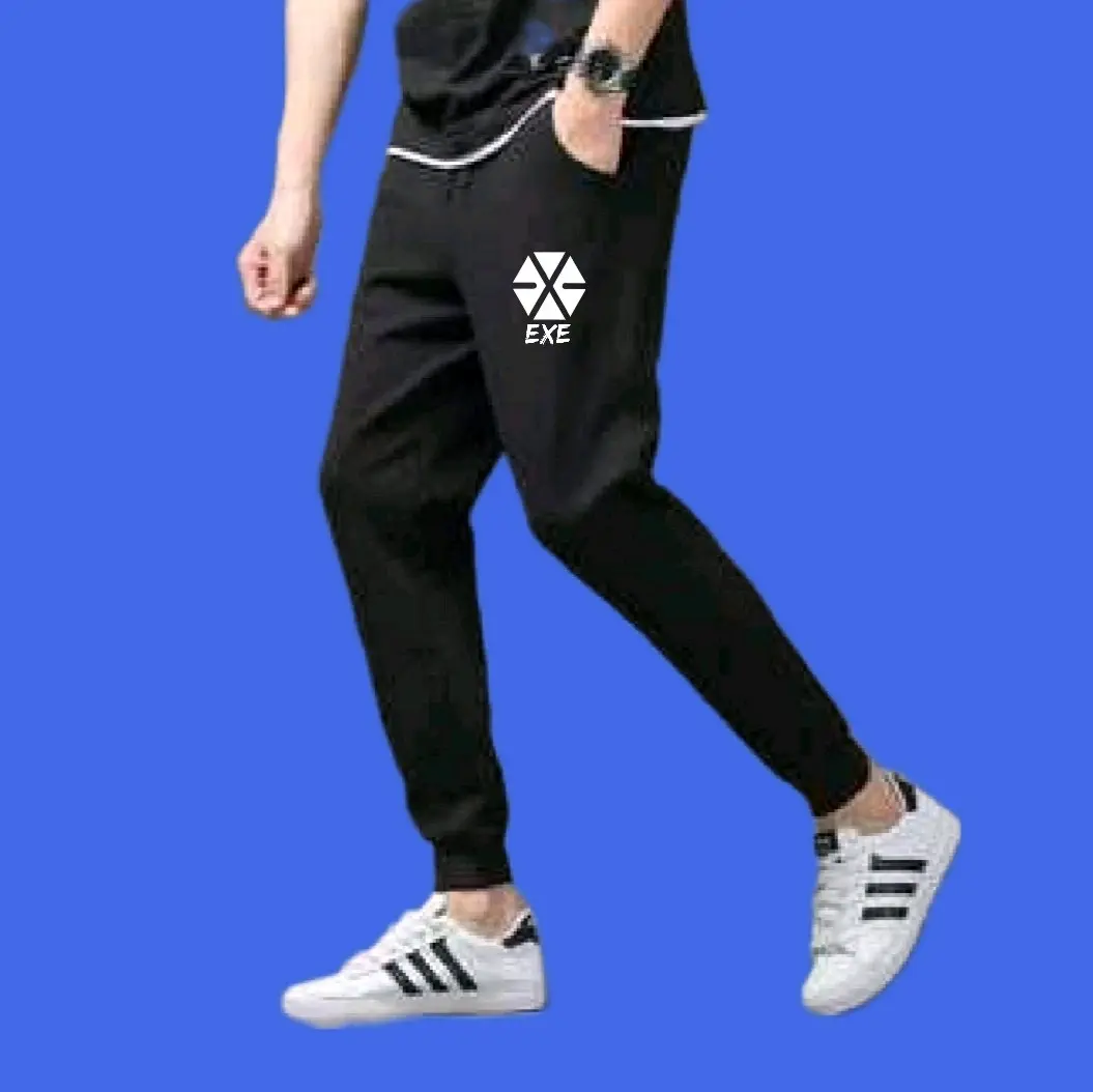 Celana Jogger Exe Uniseks gym dan sport Hitam