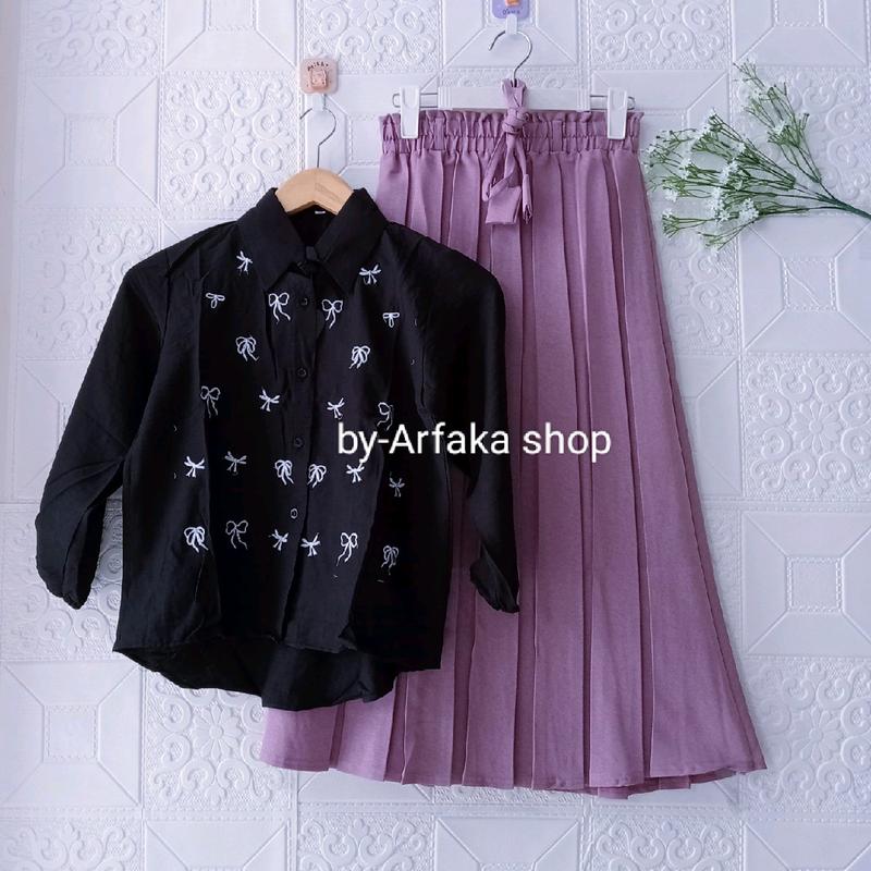 Setelan Blouse dan Rok Pololinen dan Wood Korea untuk Anak 8-11 Tahun - Fashion 2