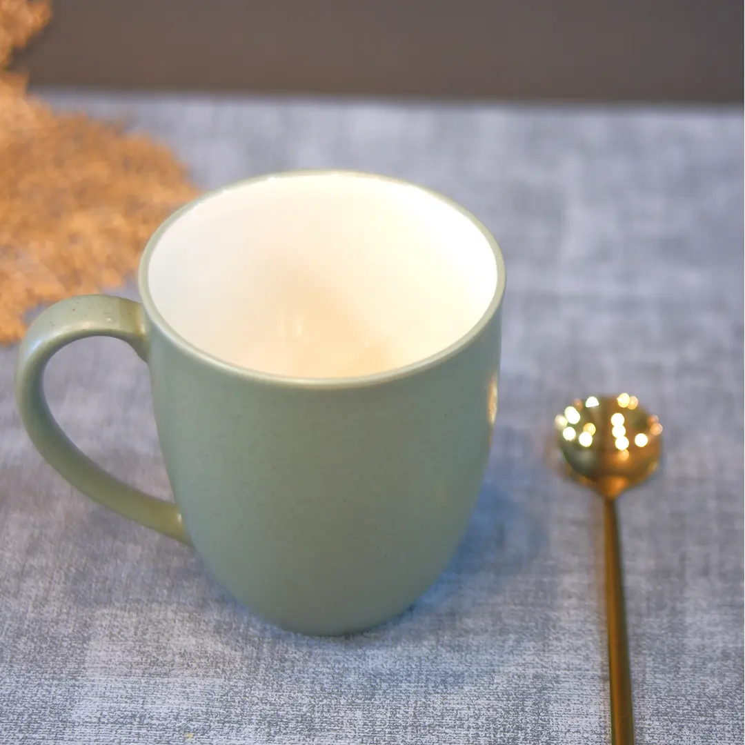 Gelas Keramik Motif Aesthetic / Mug Green