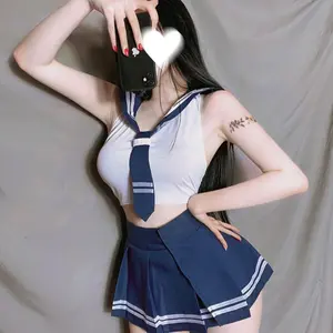 Set Lingerie Wanita Japan Lingerie seragam Student Pelajar Rok Pendek a171 Tidur