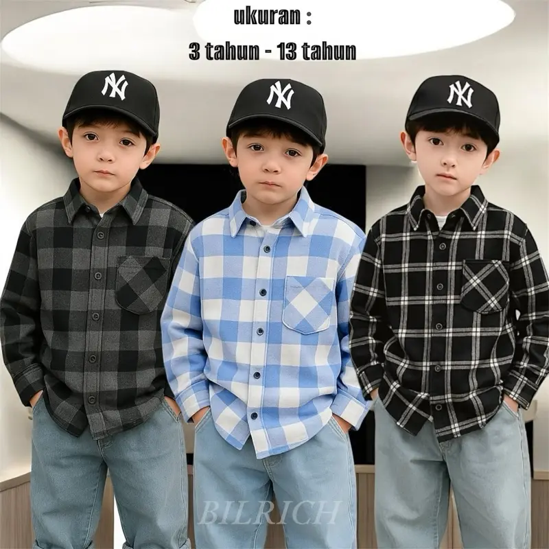 Atasan Kemeja Anak Katun Flanel Import Kualitas Premium Super Mewah Fashion Desain Menarik Cocok Untuk Aktivitas Luar Ruangan Bahan Hangat Dan Nyaman 0