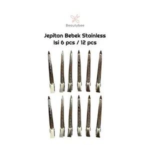 BEAUTYBEE JEPITAN BEBEK / JEPITAN ROLL RAMBUT STAINLESS STEEL 9 CM ISI 6/ 12 (R035)