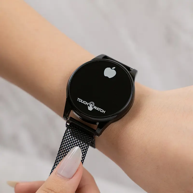 Jam Wanita Digital Touch Screen Tali Rantai Magnet Elegan Bulat Estetik | J-DZ23 2
