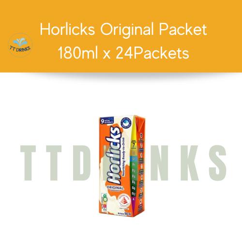 Horlicks Malted Original Packet Tetra 180mlx24pkts - TikTok Shop Singapore
