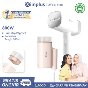 【New Exclusive IschaIndyOfc】Simplus Setrika Uap 2-in-1 Low Watt 800W Setrika Uap Genggam Kapasitas 170ml Portable dapat Dilipat Fungsi Ganda Setrika Datar dan Gantung GTJH020KOL
