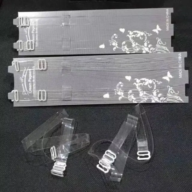 TALI BRA TRANSPARAN 1 PASANG / TALI BH TRANSPARAN BENING / TALI KUTANG TRANSPARANT / BRA STRAP PENGAIT BRA 1
