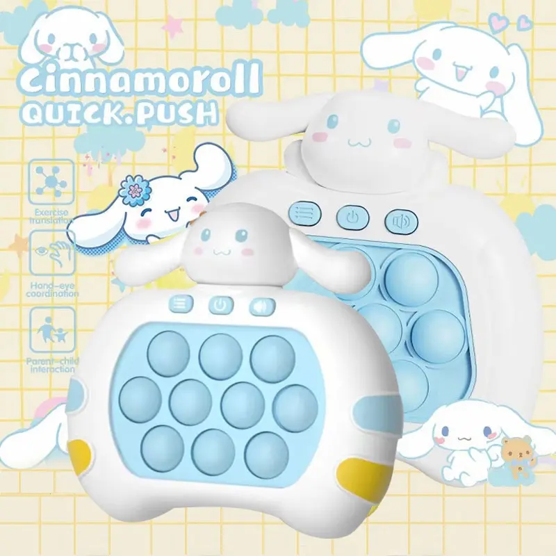 Mainan Anak Quick Push / Pop It Push Bubble Game Challenge Fidget Toys Dengan Mesin Game LED Menghilangkan Stress Mainan