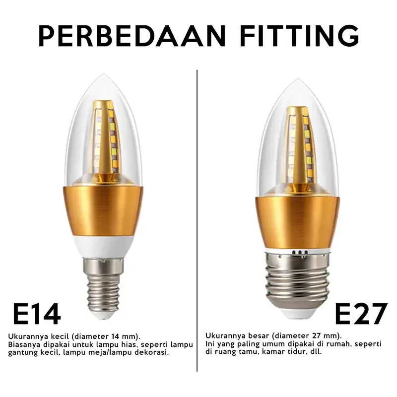 COD Lampu LED Candle 5w kuning jantung jagung 5w lilin 5watt - E14 - E27- Lampu hias Lampu dekor- Putih / kuning White 2