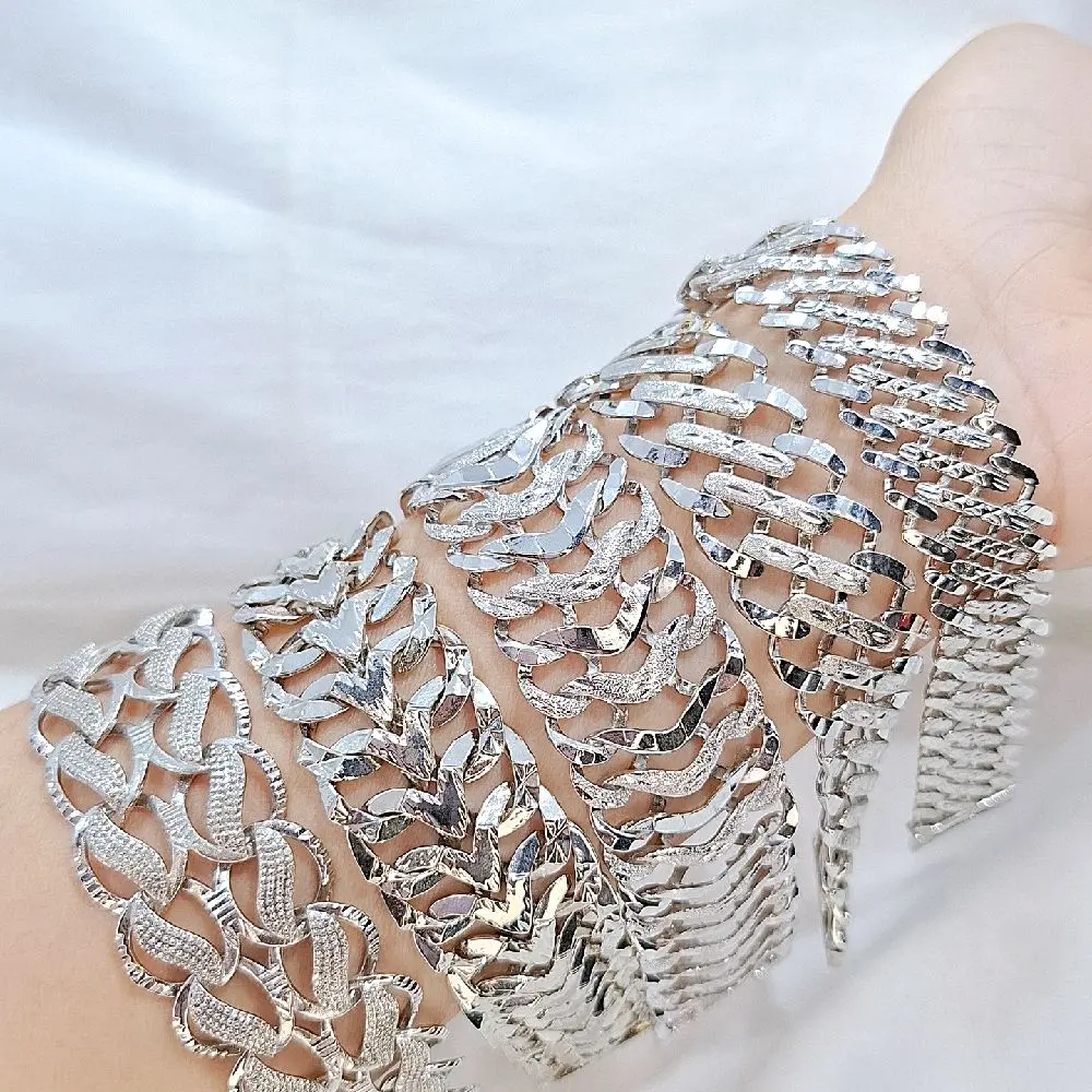 GELANG LIPAN SILVER PERHIASAN WANITA PERHIASAN INDAH89  Elegan