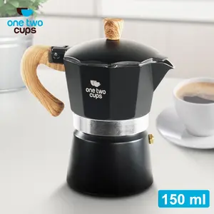 One Two Cups Moka Pot Espresso Coffee Maker Stovetop Teko Kopi - PL-315
