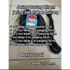 Bonus 1 tali jaring burung hitam, jaring perangkap burung senar 012 mm murah ukuran lengkap tinggal pilih