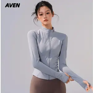 Jaket Wanita Lengan Panjang Anti UV Sports Jaket Hoodie fitness gym yoga zumba lari-01