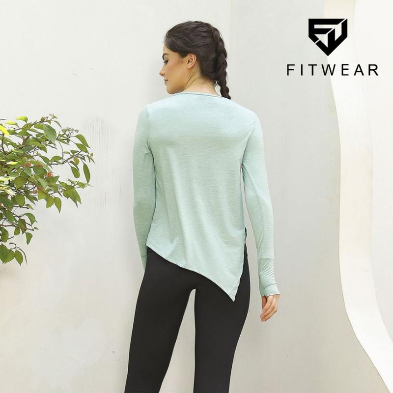 Fitwear - Kaos Olahraga Wanita FITWEAR NEW AURORA DRYFIT SIDE TIE OVERSIZE L/S - S - 2XL 3