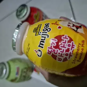 Mujigae by Wonhae Banana Milk Strawberry 250 mL / Minuman Susu Korea Rasa Pisang Stroberi Korea Halal