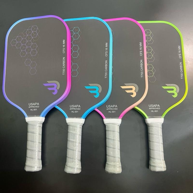 ( Deal Mở Bán) Vợt Pickleball BumBer chính hãng 16mm chất liệu carbon siêu nhám kiểm soát và trợ lực tốt ( bảo hành 3 tháng tặng 01 dán viền 01 bóng 01 quấn cán )