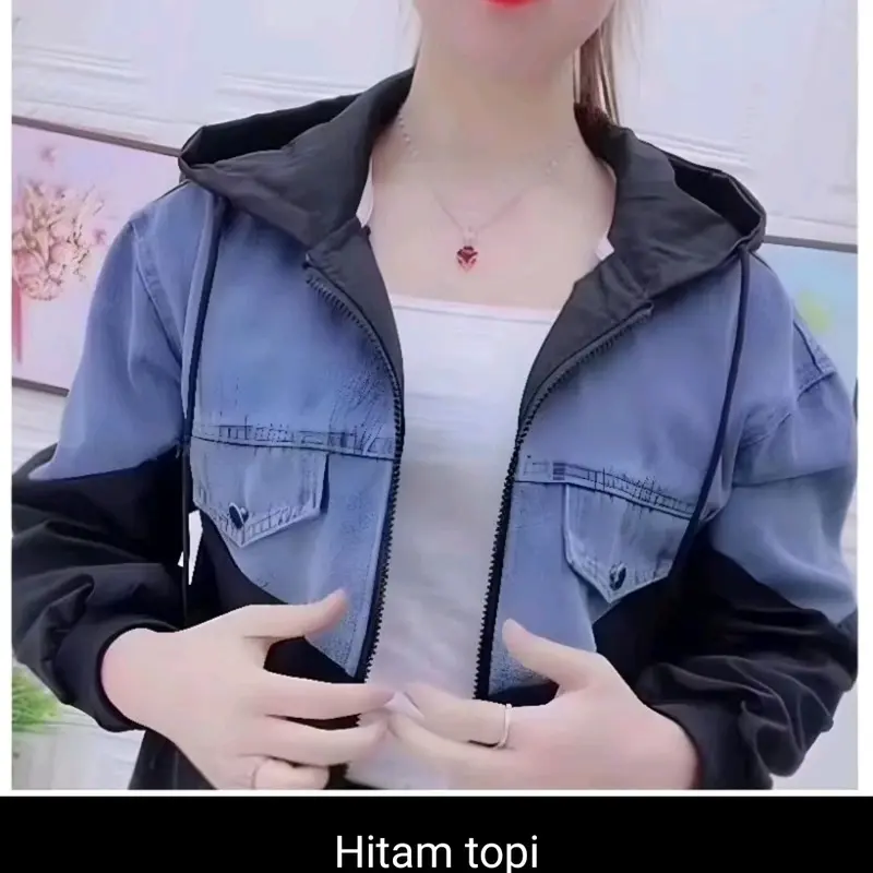 jaket wanita parasut kombinasi import premium#jaket wanita parasut kombi jeans import premium#jaket modis kombi# 1