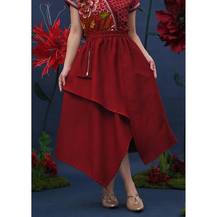 Gambar NONA RARA - Vini Skirt CNY P0632, Rok batik wanita modern - ALL SIZE dari Nona Rara Batik Kota Administrasi Jakarta Timur Tokopedia