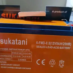 BATERAI AKI 9A 12V  2.5KG Sprayer Hama Elektrik SUKATANI / Accu Baterai Warna Orange