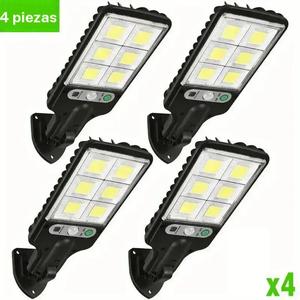 4pcs Luz de calle de sensor solar exterior 108 COB, Inducción de cuerpo humano, Lámpara de pared LED, Impermeable, Bajo Voltaje, Luz de jardín