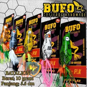 Bufo softfrog batalion 5,5 cm + soft frog + lure + umpan casting + umpan gabus + bufo